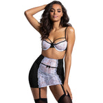 YESFASHION Silk Sexy Lingerie Women Sexy Nightdress Skirt Suit
