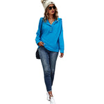 YESFASHION Solid Color All-match Tops Casual T-shirt