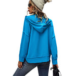 YESFASHION Solid Color All-match Tops Casual T-shirt