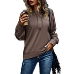 YESFASHION Solid Color All-match Tops Casual T-shirt