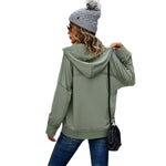 YESFASHION Solid Color All-match Tops Casual T-shirt