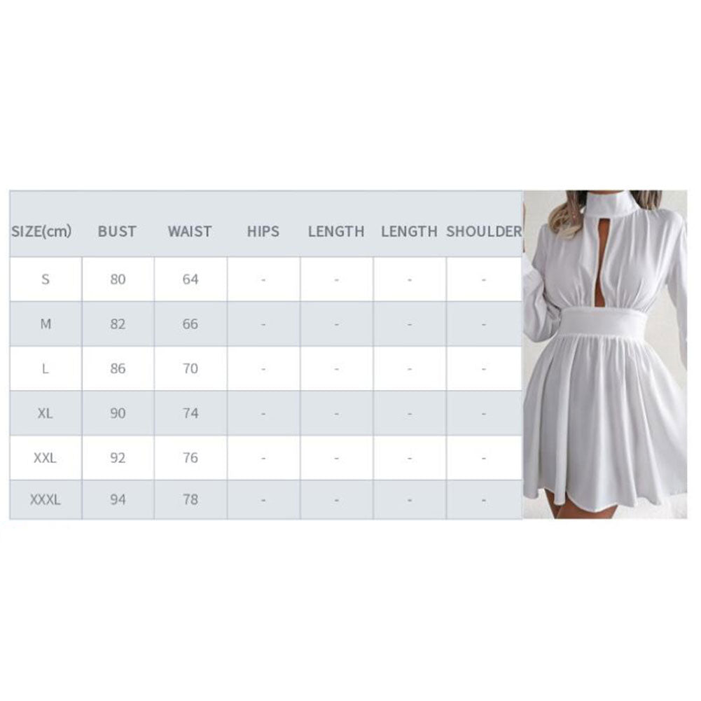 YESFASHION Commuting Pure Color Half-high Neck Waist Dress