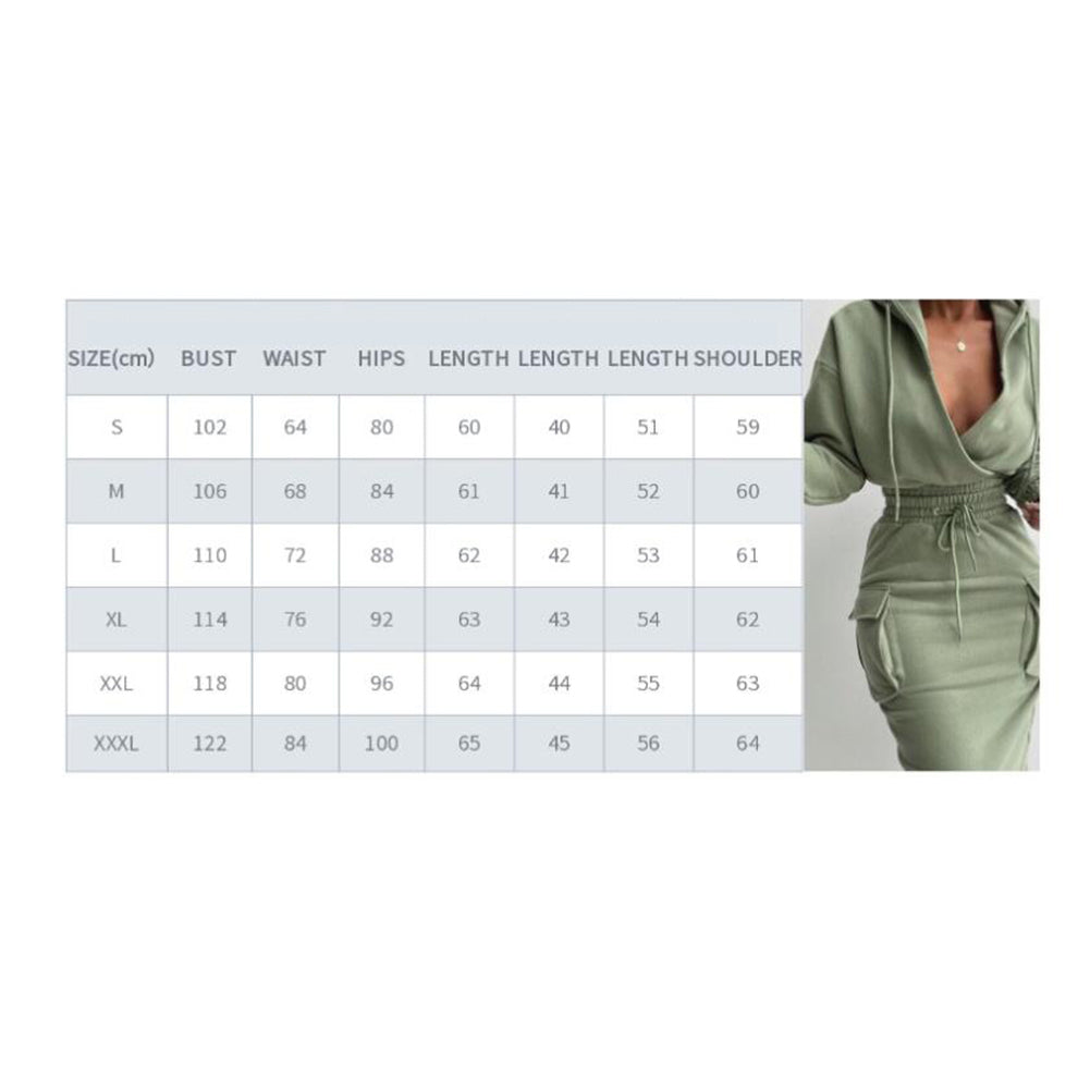 YESFASHION Women Casual Solid Color Drawstring Top Slim Fit Dress Suit