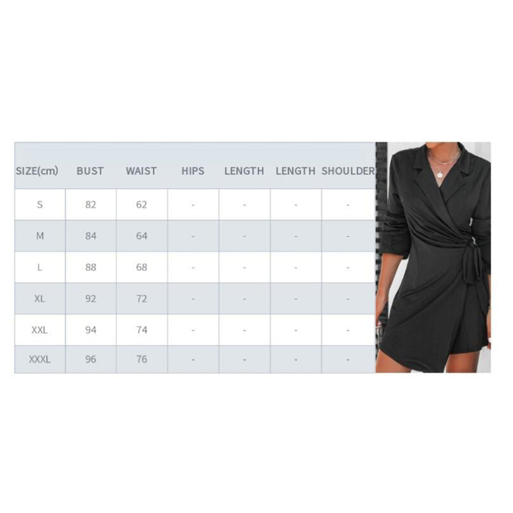 YESFASHION Women Suit Skirt Solid Color Tie Fashion Dress