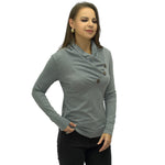 YESFASHION Women Tops T-shirt Women Large V Pile Shirt