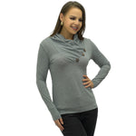 YESFASHION Women Tops T-shirt Women Large V Pile Shirt