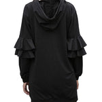 YESFASHION Sweater Dress Temperament Fashion Solid Color Pocket Dress