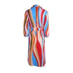 YESFASHION Women Temperament Fashion Long-sleeved Print Dress