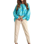 YESFASHION Women Trendy Temperament Commuter Printed Tops