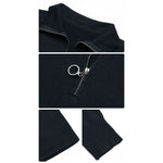 YESFASHION Long-sleeved Solid Color Lapel Zipper Sweater Dress