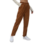 YESFASHION Fashion Women Clothing New Casual Corduroy Pants