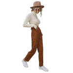 YESFASHION Fashion Women Clothing New Casual Corduroy Pants