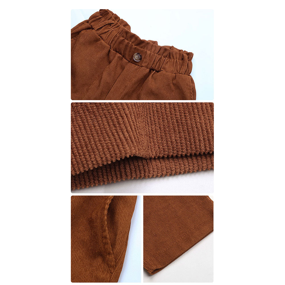 YESFASHION Fashion Women Clothing New Casual Corduroy Pants