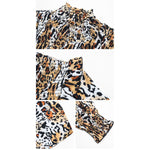 YESFASHION Fashion Women Clothing Tops Leopard Print Half Shirt