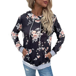 YESFASHION Women Casual Style Long-sleeved Hooded Sweatshirts