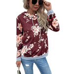 YESFASHION Women Casual Style Long-sleeved Hooded Sweatshirts
