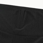 YESFASHION High Waist Elastic Solid Color Slim Fit Sports Casual Pants