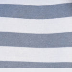 YESFASHION Winter Cotton Puff Sleeves Round Neck Striped Tops