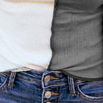 YESFASHION Splicing Long-sleeved Tops Women Pullover Bottoming Shirts