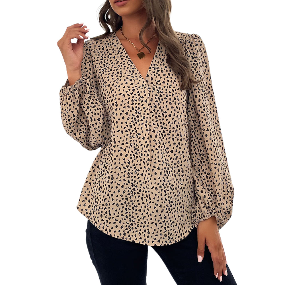 YESFASHION New Leopard Print Long-sleeved Shirt Design PBY-10B4