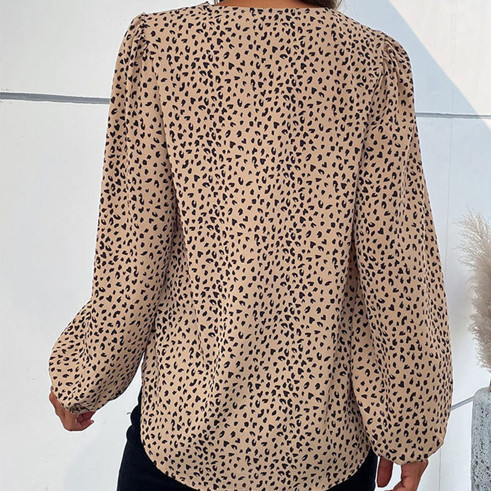 YESFASHION New Leopard Print Long-sleeved Shirt Design PBY-10B4