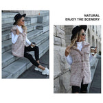 YESFASHION Women Lapel Sleeveless Long Loose Casual Cardigan Vest