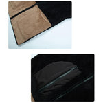 YESFASHION Women Lapel Coats Color Block Zipper Thickened Jacket