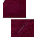 YESFASHION Pullover Zipper Stitching Double-faced Fleece Sweaters