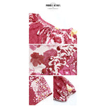 YESFASHION Fashion Women Inner Tie Long-sleeved Floral Shirt