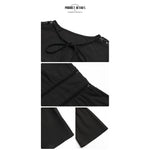 YESFASHION Women Spring Tops Solid Color Long Sleeve Stitching Lace Shirt