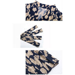 YESFASHION Women Spring New Pleated Print Long Sleeve Dress