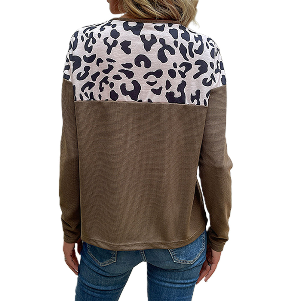 YESFASHION Women New Long-sleeved Stitching Bottoming Sweaters