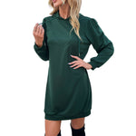 YESFASHION Women Mid-length Hoodie Pullover Sweaters Dress