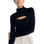 YESFASHION Long-sleeved Knitted Sweater Women One-piece Tops
