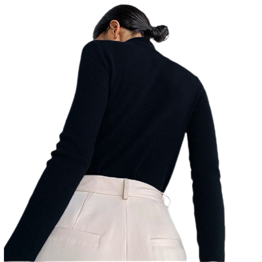 YESFASHION Long-sleeved Knitted Sweater Women One-piece Tops