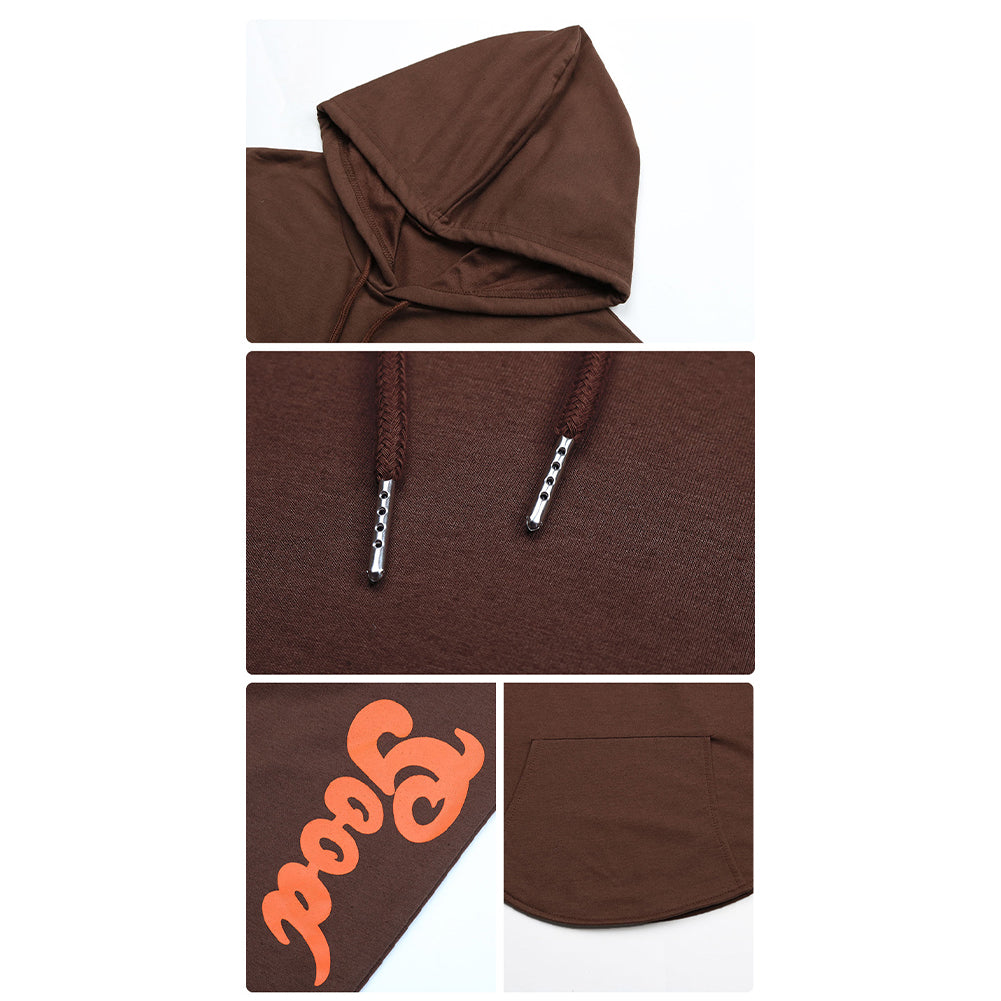 YESFASHION Long-sleeved Hooded Cartoon Print Sweater Casual Suit