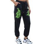 YESFASHION Trousers Trend Color Printing Elastic Pencil Pants