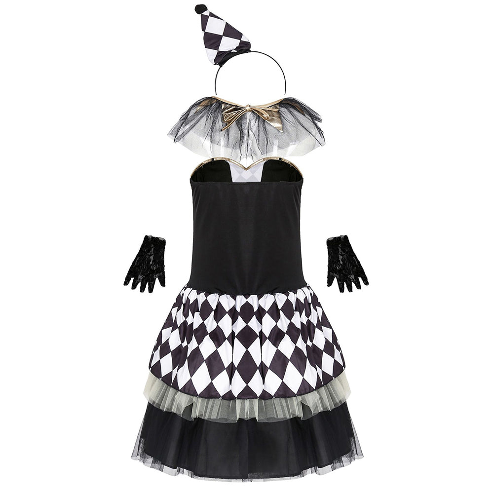 YESFASHION Easter Evil Clown Costume Entertainment Stage Dress