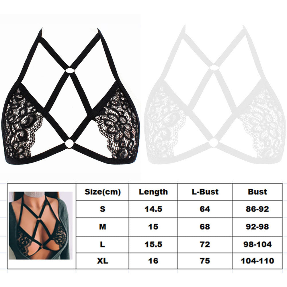 YESFASHION Sexy Lingerie Sexy Fashion Lace Straps Halter Neck Bras