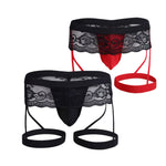 YESFASHION Sexy Underwear Lace Transparent Leggings