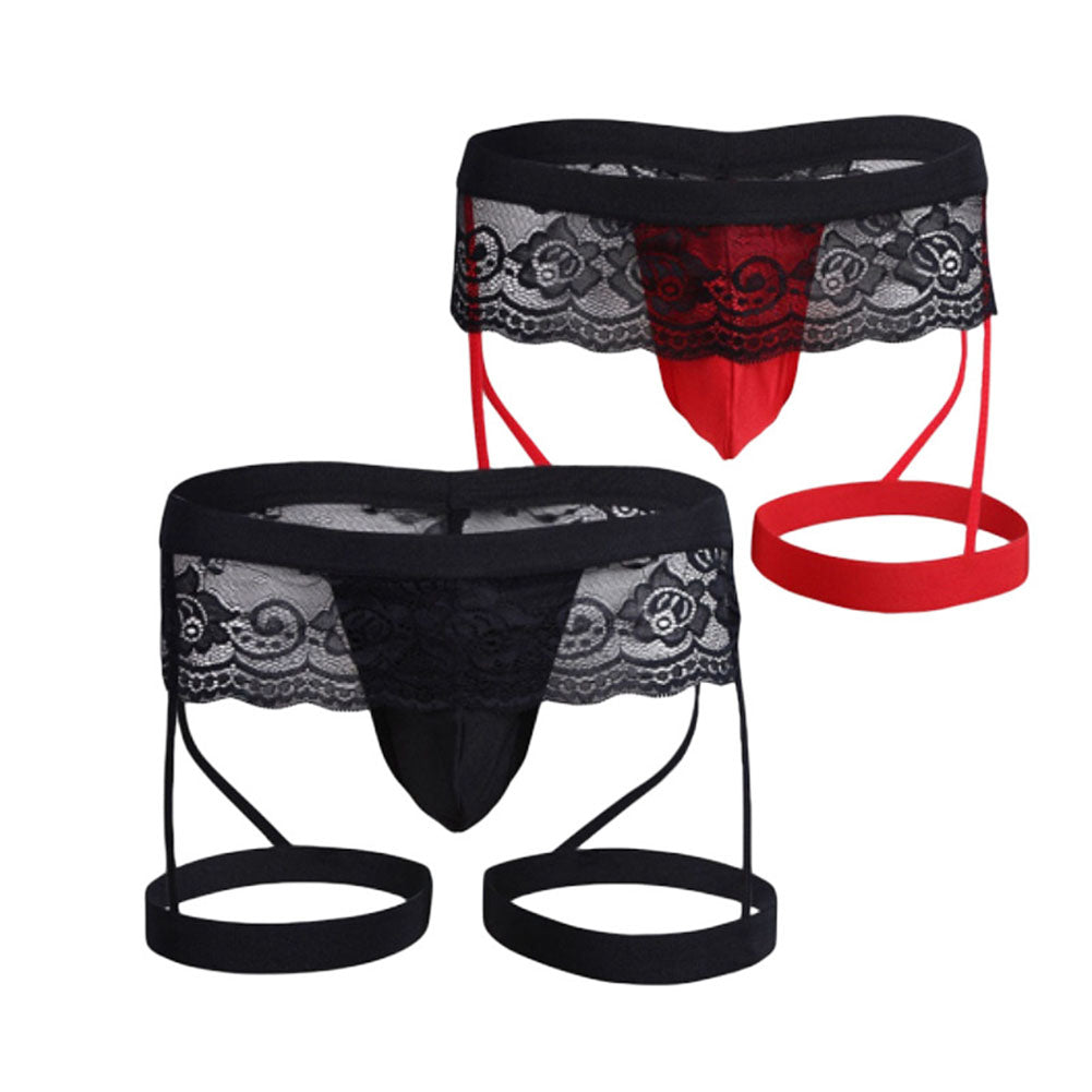 YESFASHION Sexy Underwear Lace Transparent Leggings