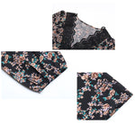 YESFASHION Women Clothing New Lace V-neck Slim Stitching Dress