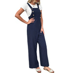 YESFASHION Wide-leg Pants Casual Cotton Linen Trousers Overalls