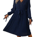 YESFASHION Women Temperament Hollow Long-sleeved Dress