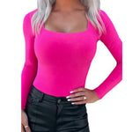 YESFASHION Square Neck Tights Women Cross-border Jumpsuit