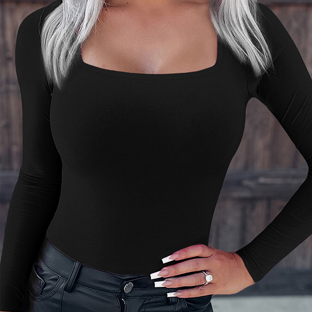 YESFASHION Square Neck Tights Women Cross-border Jumpsuit