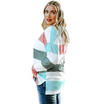 YESFASHION Fat Woman Large Size Loose Long-sleeved Tops