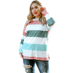 YESFASHION Fat Woman Large Size Loose Long-sleeved Tops