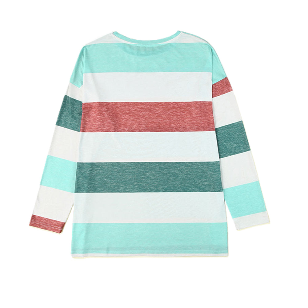 YESFASHION Fat Woman Large Size Loose Long-sleeved Tops