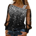 YESFASHION Women Long-sleeved Fashion Printed Tops